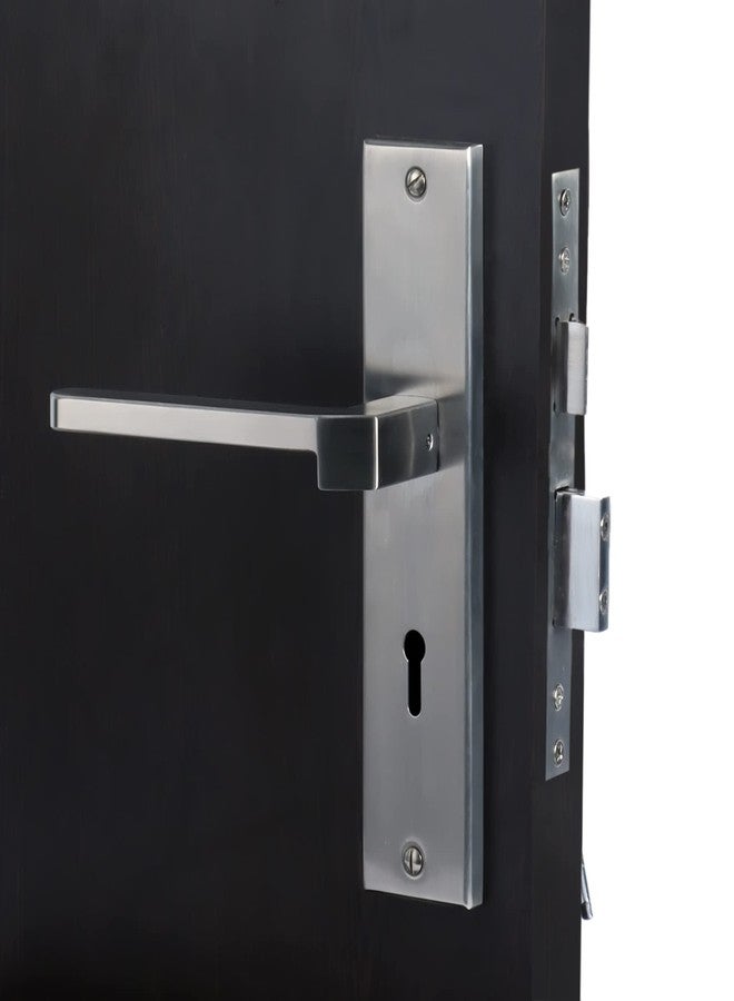 CRUST Premium 8 Inch Key Plate Mortise Door Lock Handle Set with Brass Lock Body with 3 Keys (Amity) - Image 4